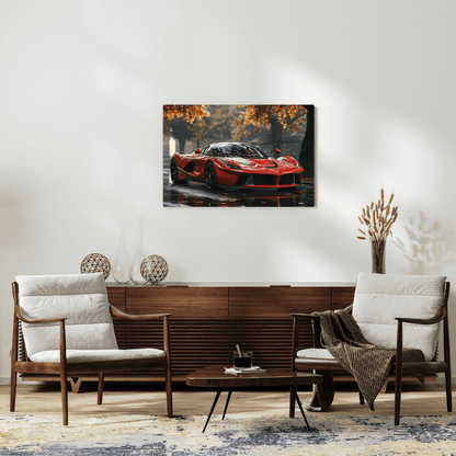 LaFerrari Autumn Reflections - Car Wall Art - Aestheticanvas