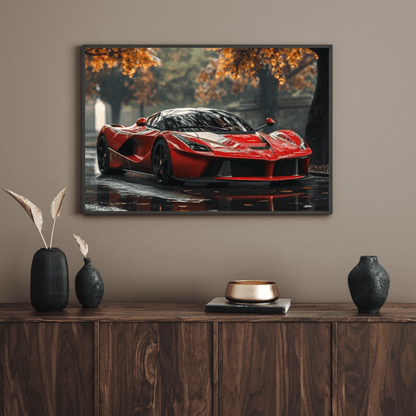 LaFerrari Autumn Reflections - Car Wall Art - Aestheticanvas