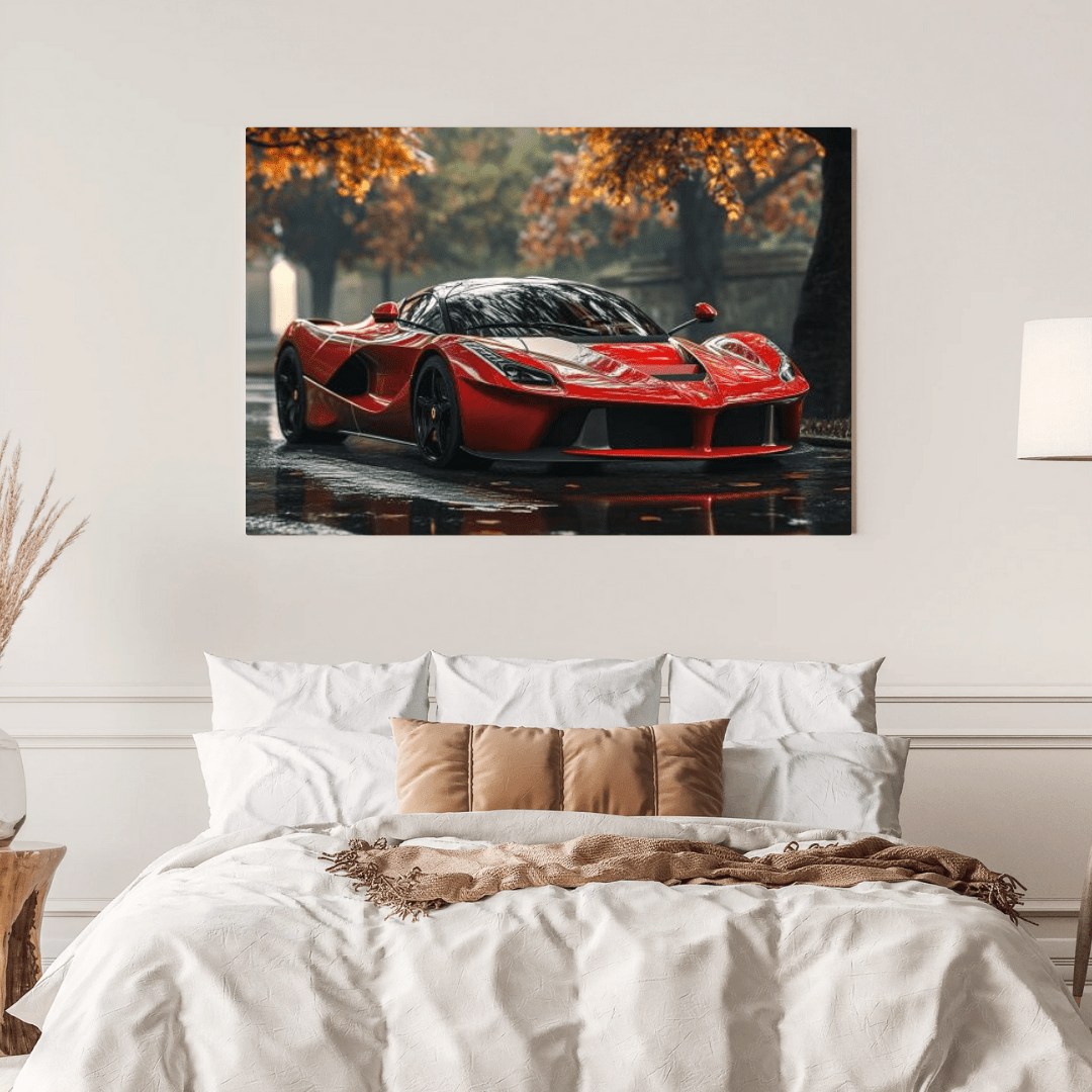 LaFerrari Autumn Reflections - Car Wall Art - Aestheticanvas