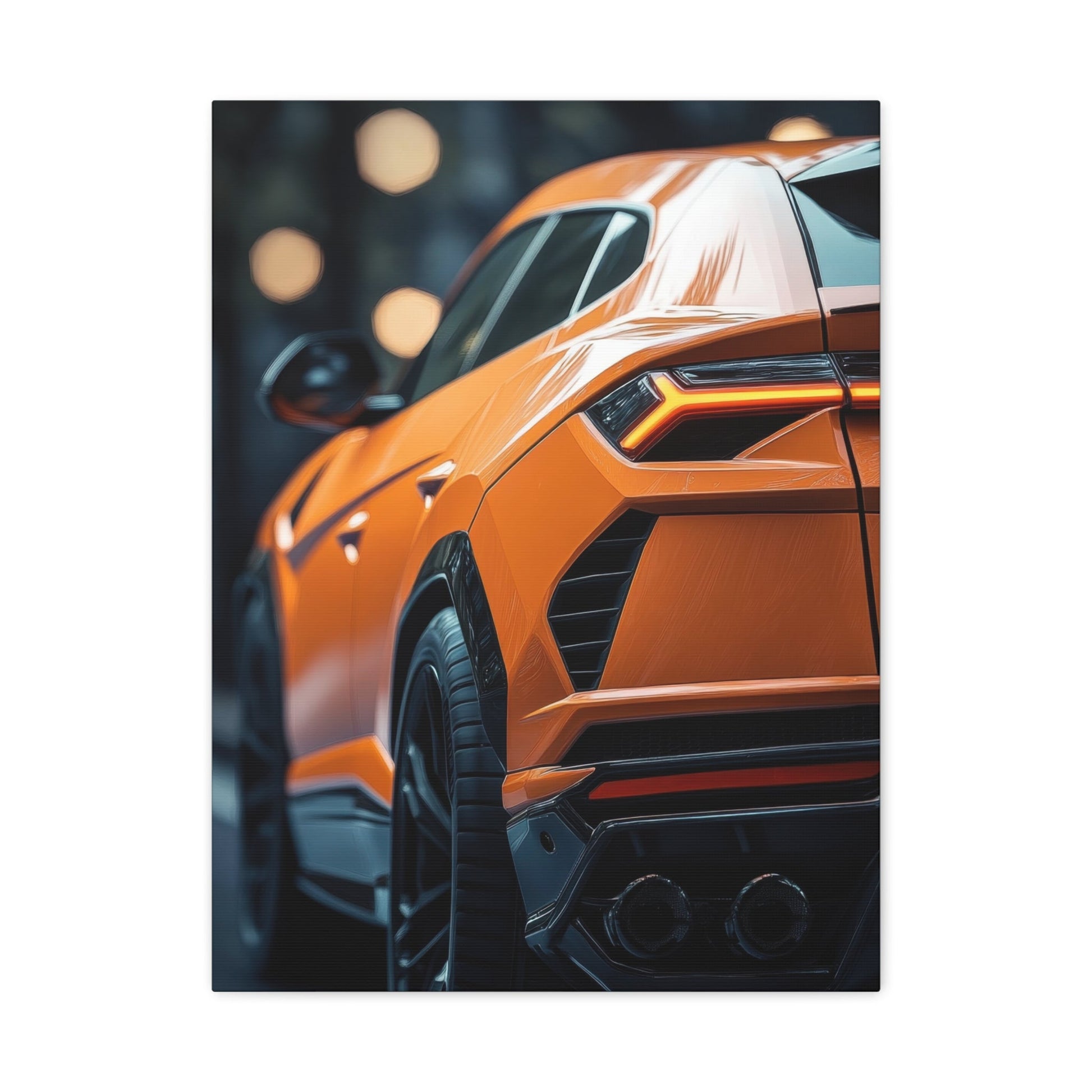 Lamborghini Urus Rear View - Car Wall Art - Aestheticanvas