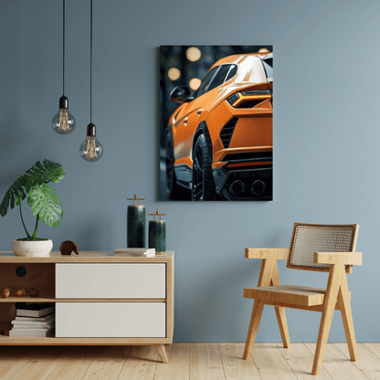 Lamborghini Urus Rear View - Car Wall Art - Aestheticanvas