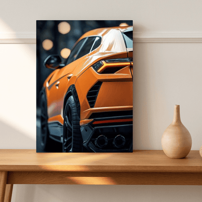 Lamborghini Urus Rear View - Car Wall Art - Aestheticanvas