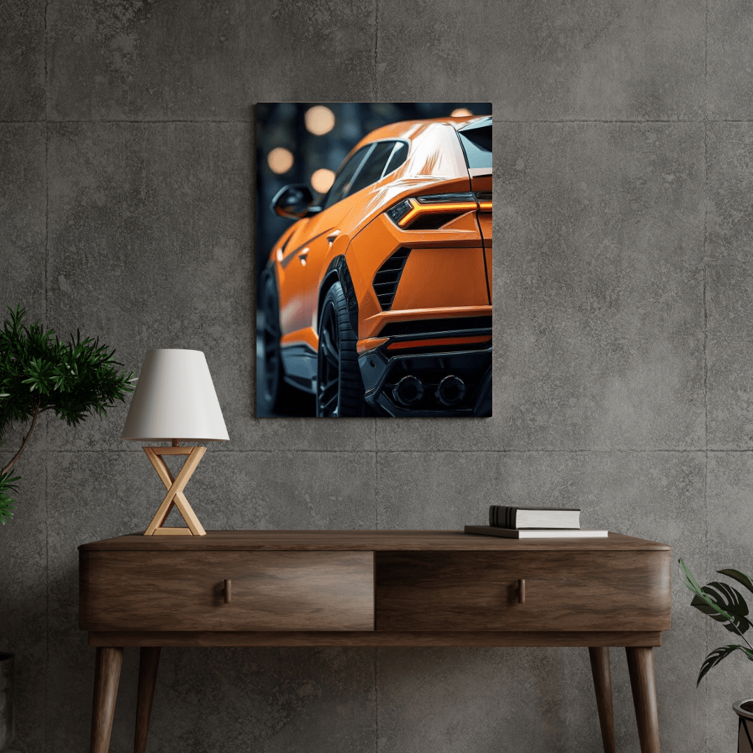 Lamborghini Urus Rear View - Car Wall Art - Aestheticanvas