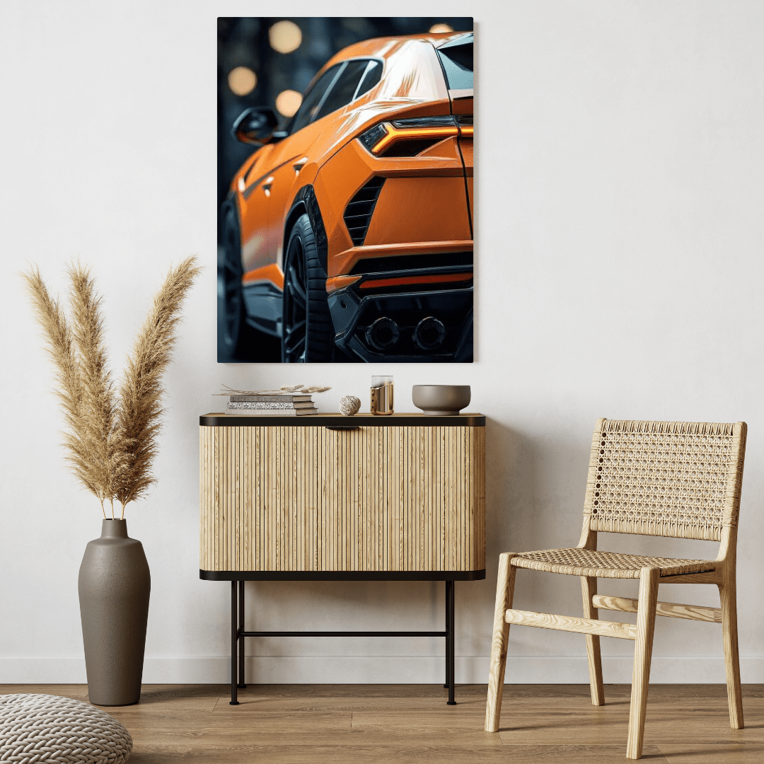 Lamborghini Urus Rear View - Car Wall Art - Aestheticanvas