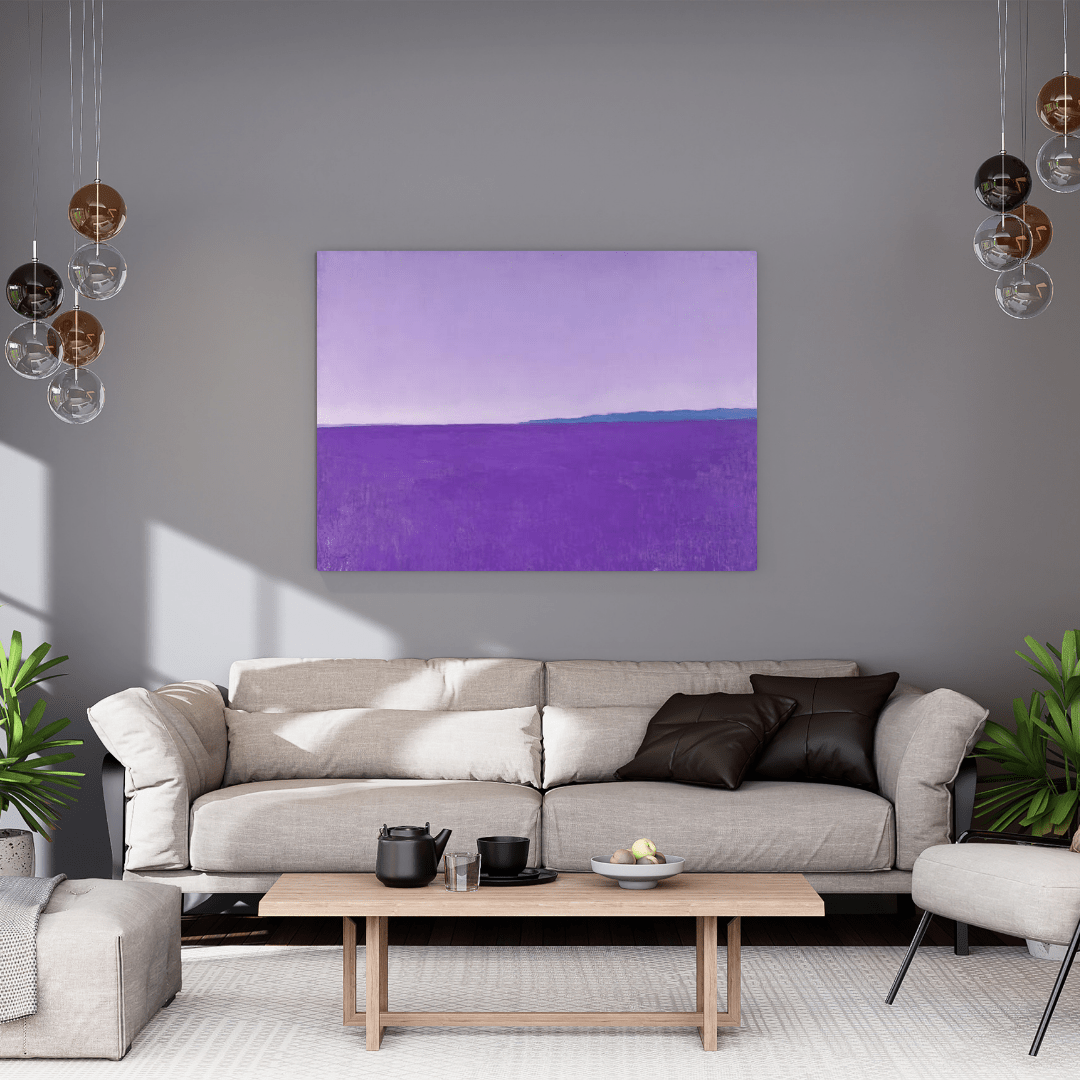 Lavender Bliss Landscape - Nature Wall Art - Aestheticanvas