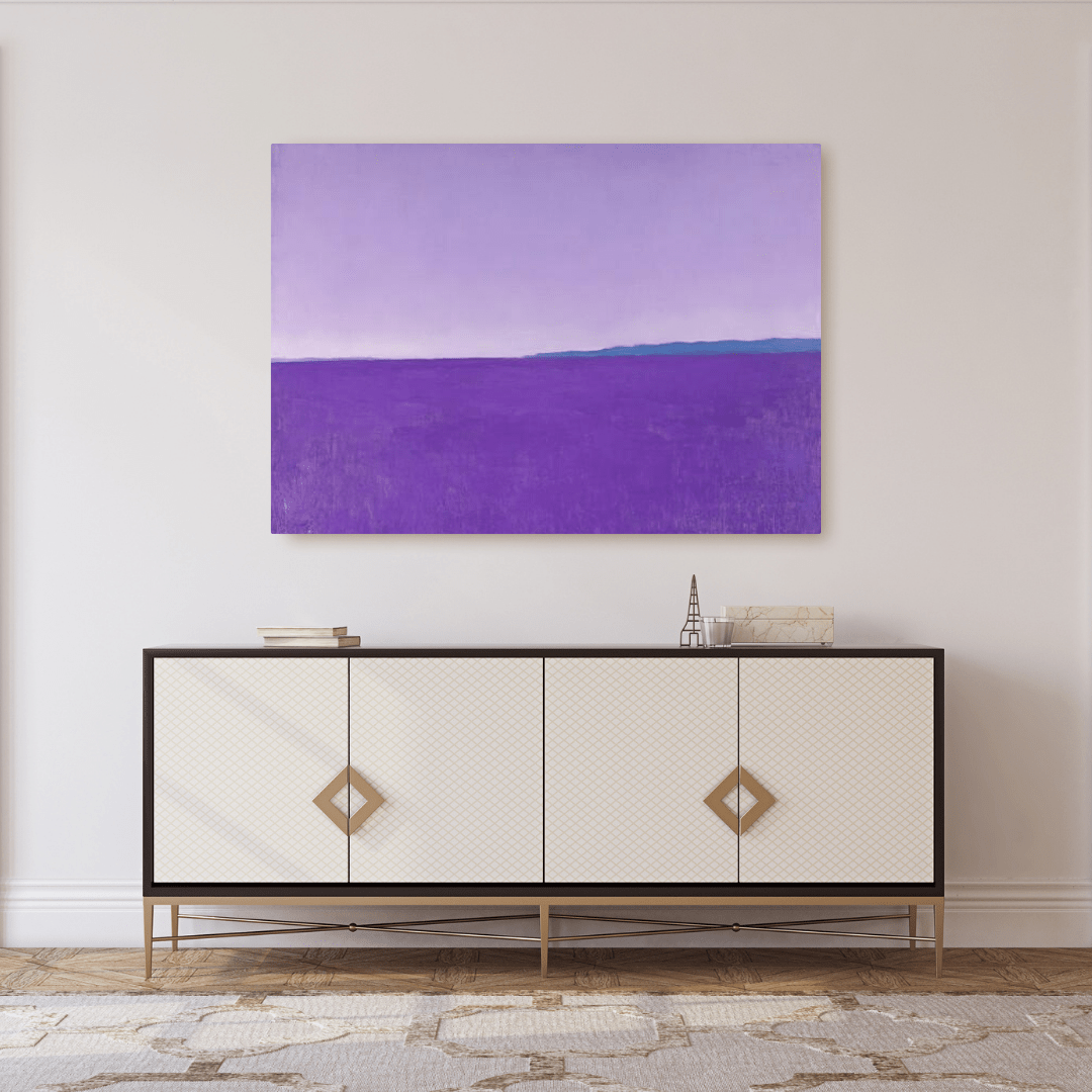 Lavender Bliss Landscape - Nature Wall Art - Aestheticanvas