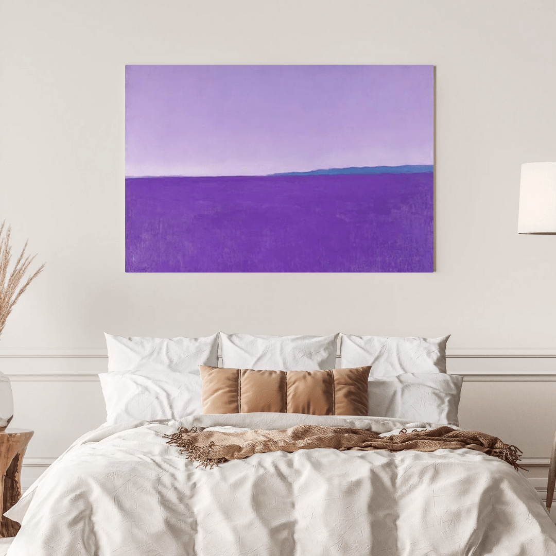 Lavender Bliss Landscape - Nature Wall Art - Aestheticanvas