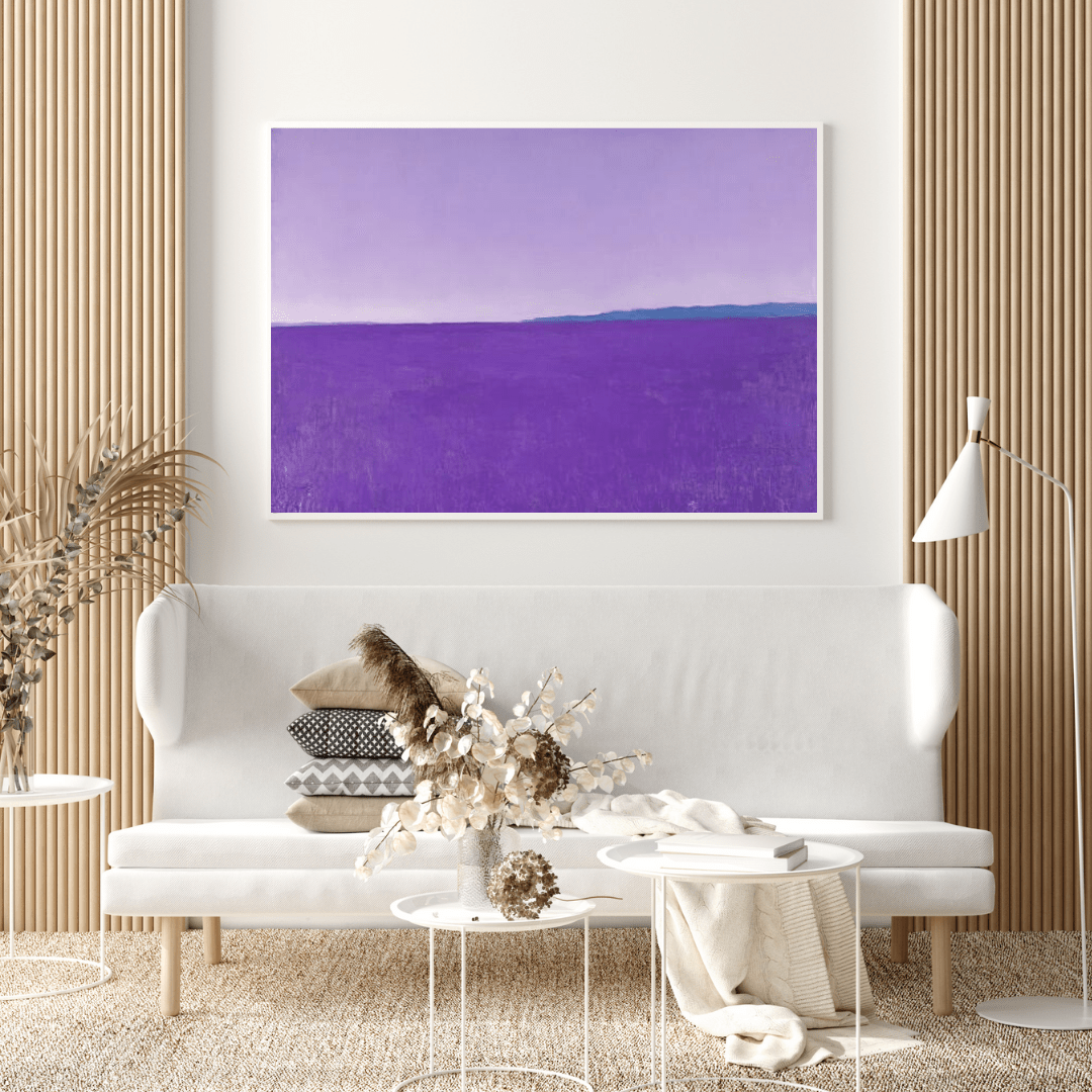 Lavender Bliss Landscape - Nature Wall Art - Aestheticanvas