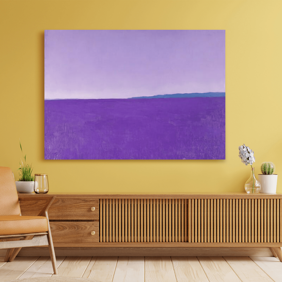 Lavender Bliss Landscape - Nature Wall Art - Aestheticanvas