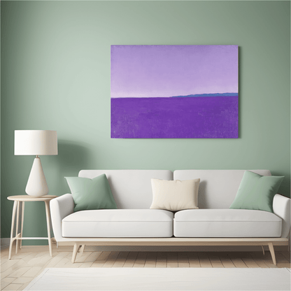 Lavender Bliss Landscape - Nature Wall Art - Aestheticanvas