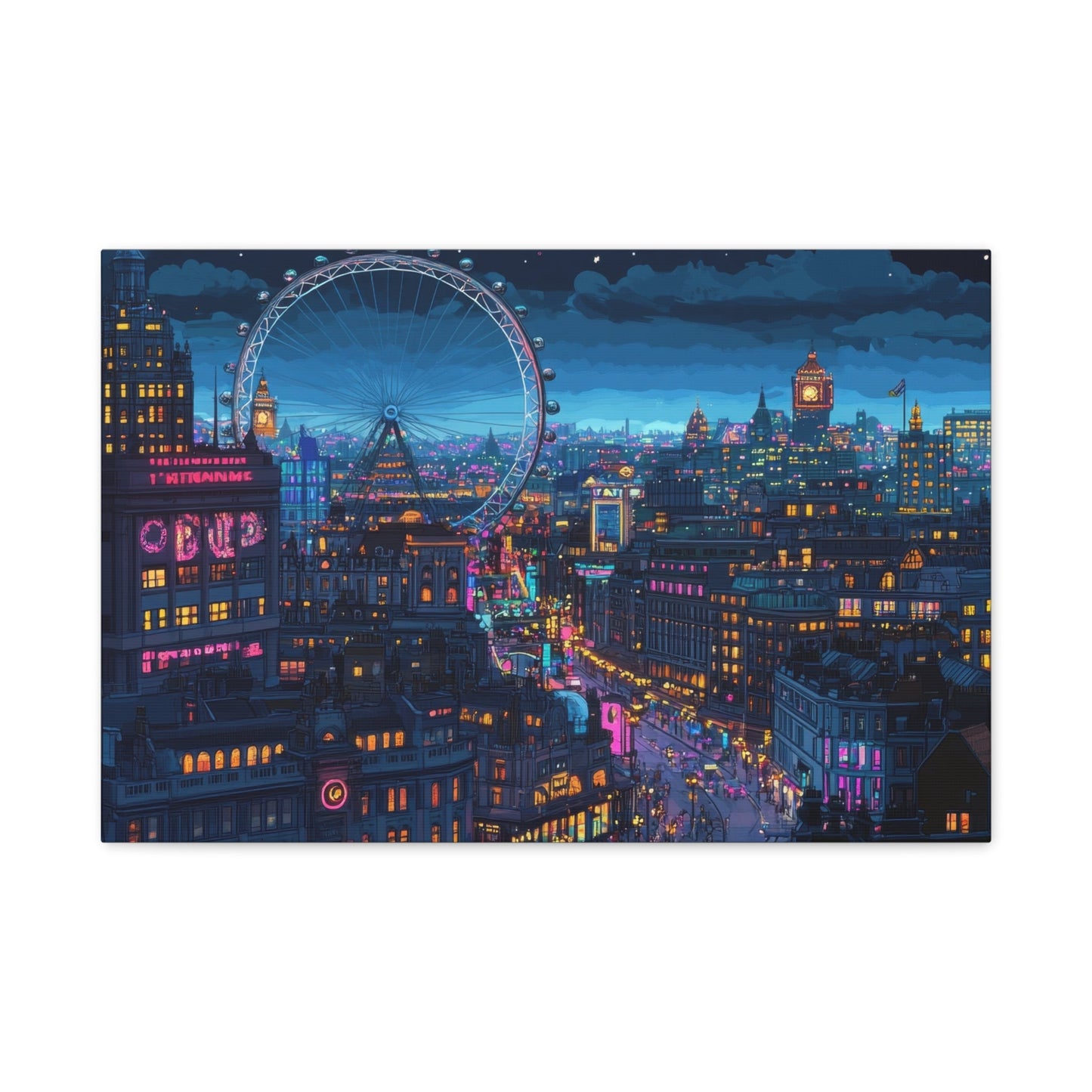 London Nightlife Extravaganza - City Wall Art - Aestheticanvas