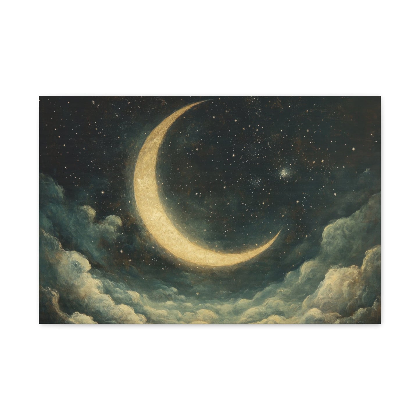 Luminous Crescent Fantasy - Moon Wall Art - Aestheticanvas