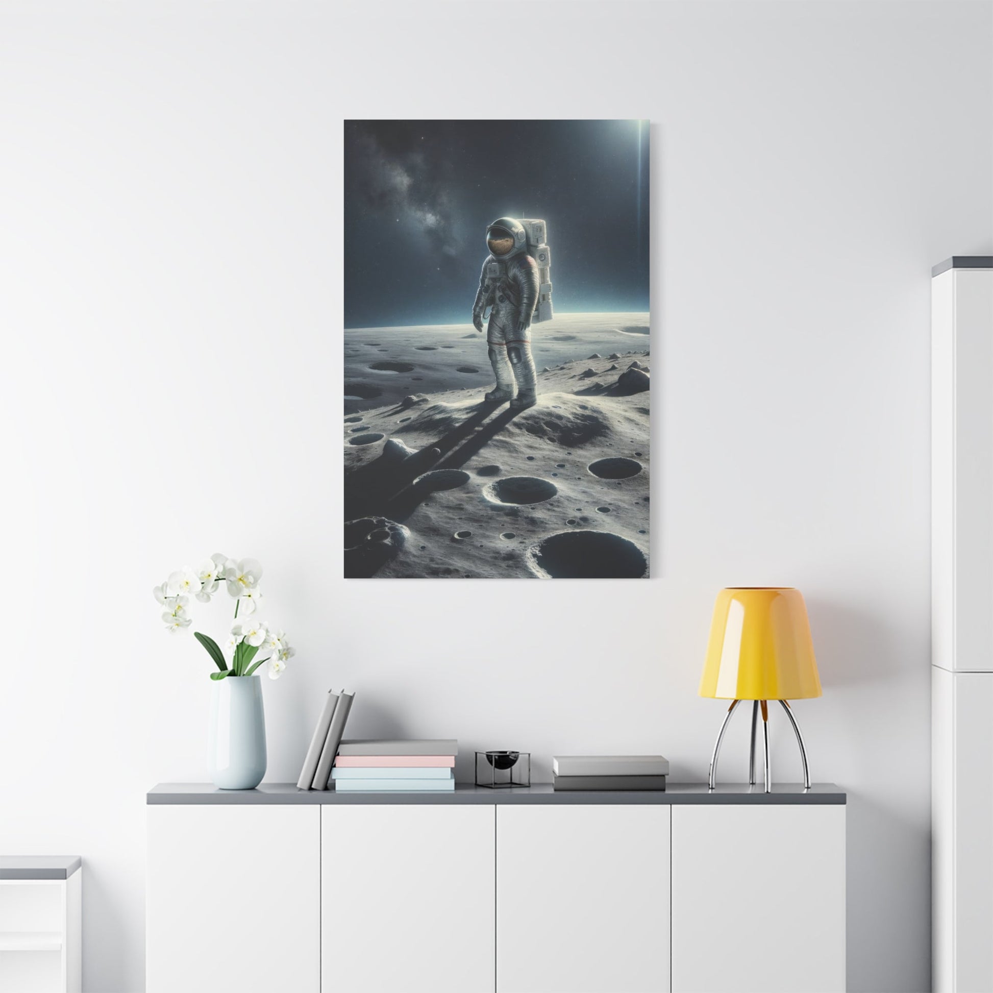 Lunar Journey's Solitude - Space Wall Art - Aestheticanvas