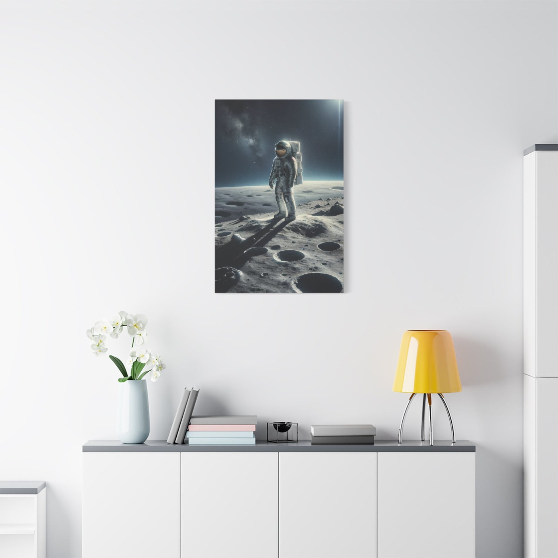 Lunar Journey's Solitude - Space Wall Art - Aestheticanvas