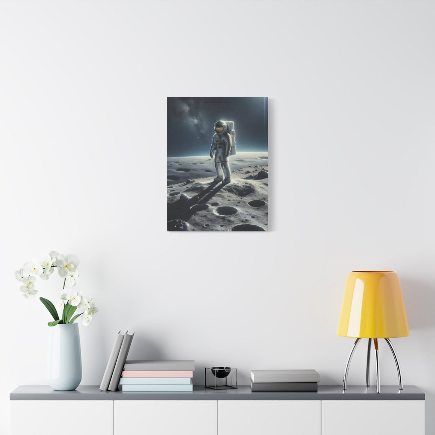 Lunar Journey's Solitude - Space Wall Art - Aestheticanvas