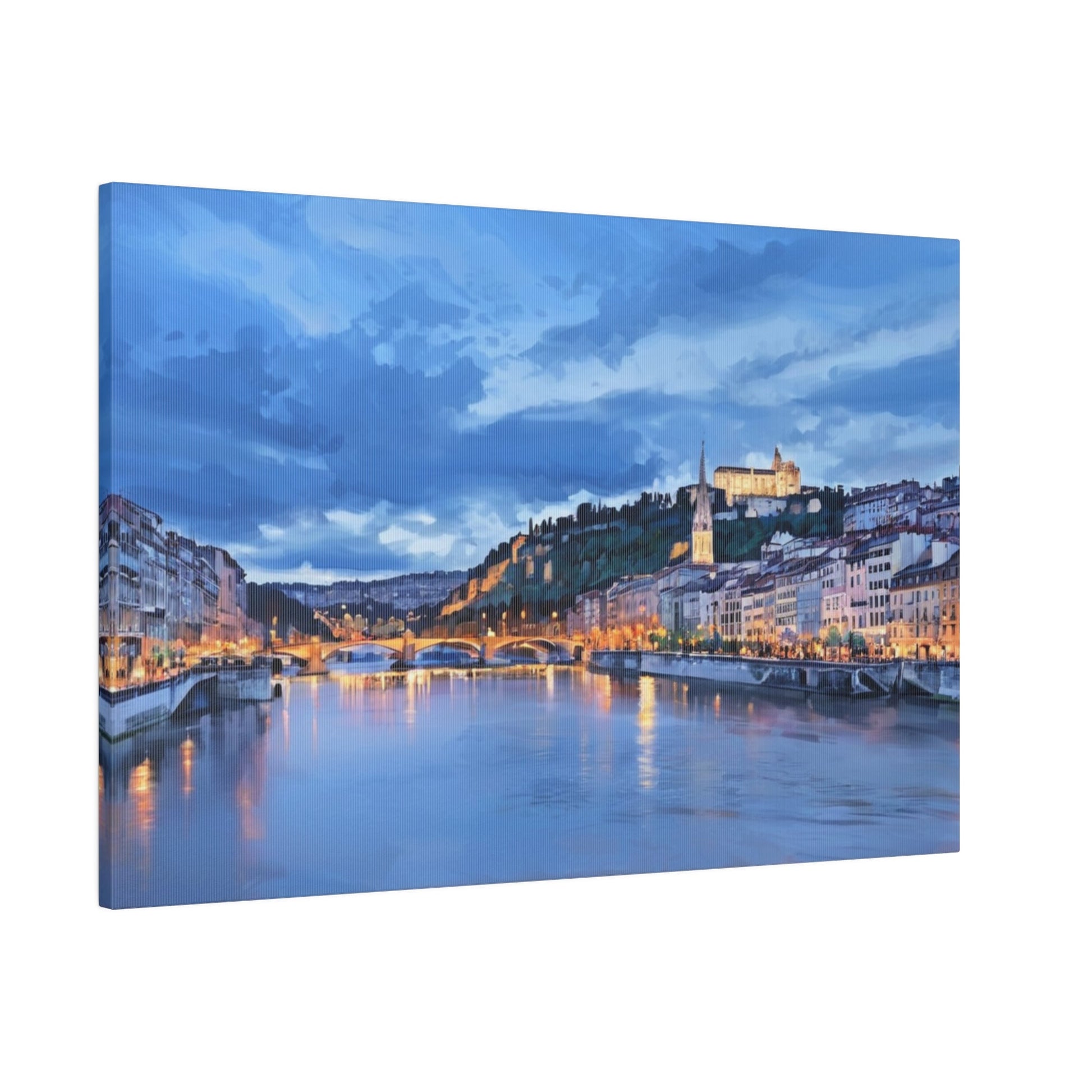 Lyon At Night - City Wall Art - Aestheticanvas