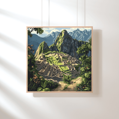 Machu Picchu's Mystical Beauty - Landscape Wall Art - Aestheticanvas