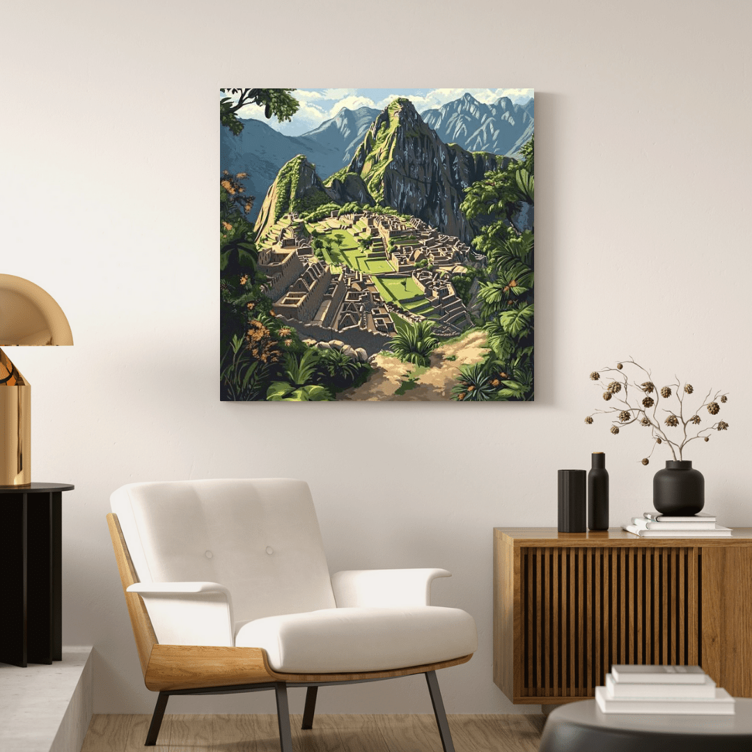 Machu Picchu's Mystical Beauty - Landscape Wall Art - Aestheticanvas