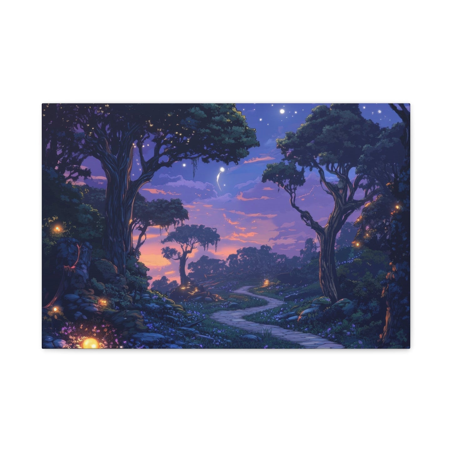 Magical Twilight Forest Path - Fantasy Wall Art - Aestheticanvas