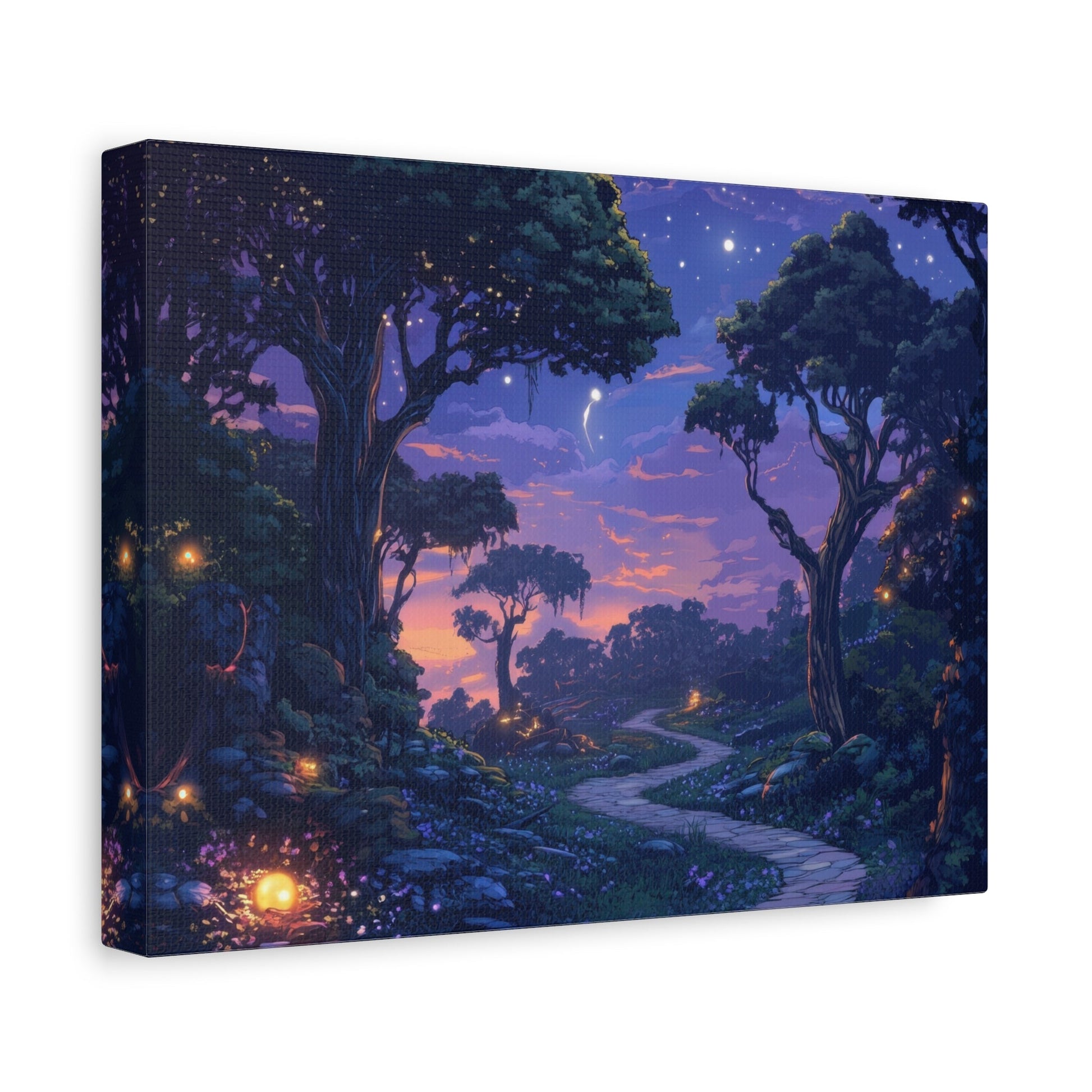 Magical Twilight Forest Path - Fantasy Wall Art - Aestheticanvas