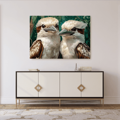 Majestic Australian Kookaburras - Bird Wall Art - Aestheticanvas