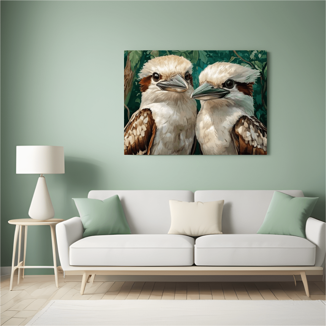 Majestic Australian Kookaburras - Bird Wall Art - Aestheticanvas