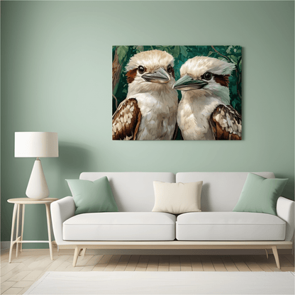 Majestic Australian Kookaburras - Bird Wall Art - Aestheticanvas