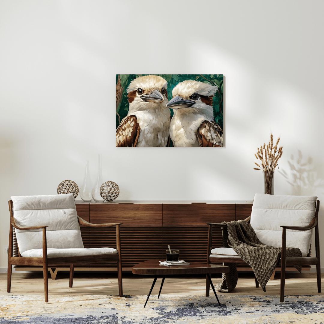 Majestic Australian Kookaburras - Bird Wall Art - Aestheticanvas