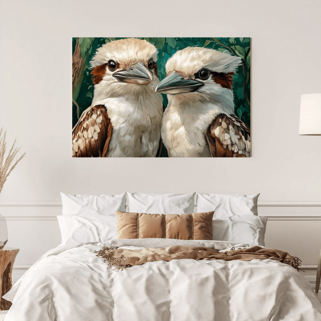 Majestic Australian Kookaburras - Bird Wall Art - Aestheticanvas