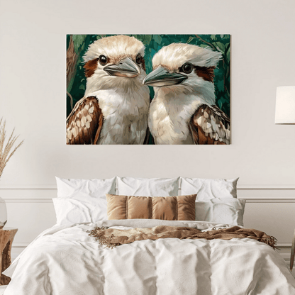 Majestic Australian Kookaburras - Bird Wall Art - Aestheticanvas