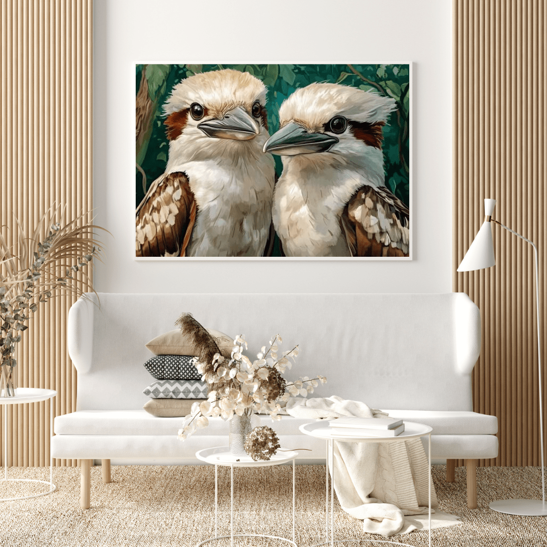 Majestic Australian Kookaburras - Bird Wall Art - Aestheticanvas