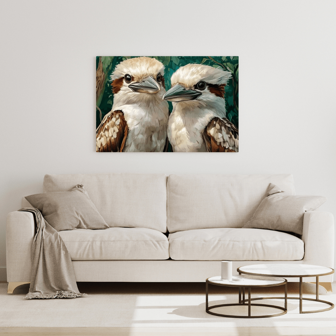 Majestic Australian Kookaburras - Bird Wall Art - Aestheticanvas