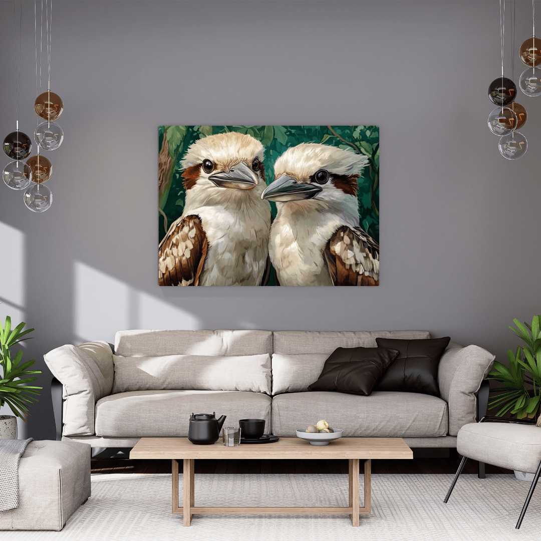 Majestic Australian Kookaburras - Bird Wall Art - Aestheticanvas