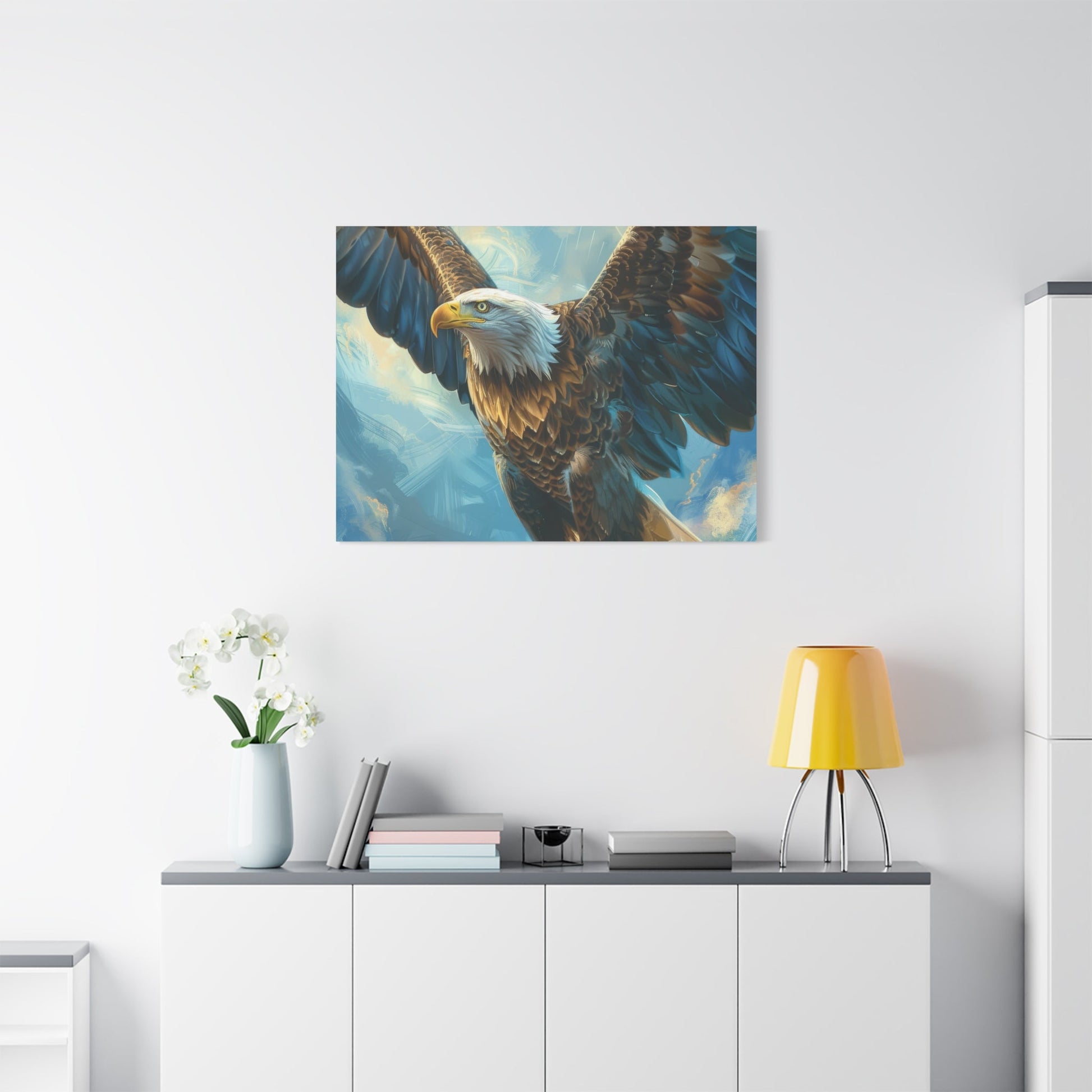 Majestic Bald Eagle Flying - Eagle Wall Art - Aestheticanvas