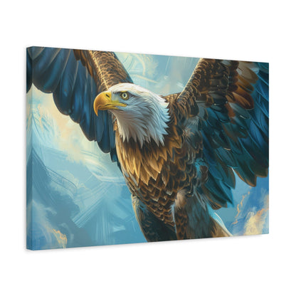 Majestic Bald Eagle Flying - Eagle Wall Art - Aestheticanvas