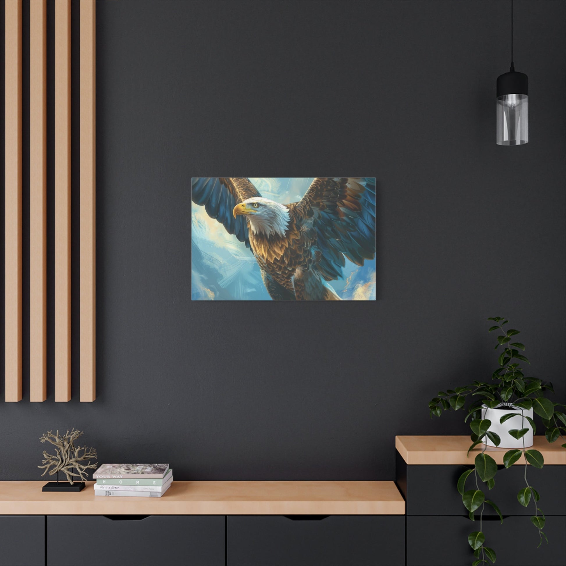 Majestic Bald Eagle Flying - Eagle Wall Art - Aestheticanvas