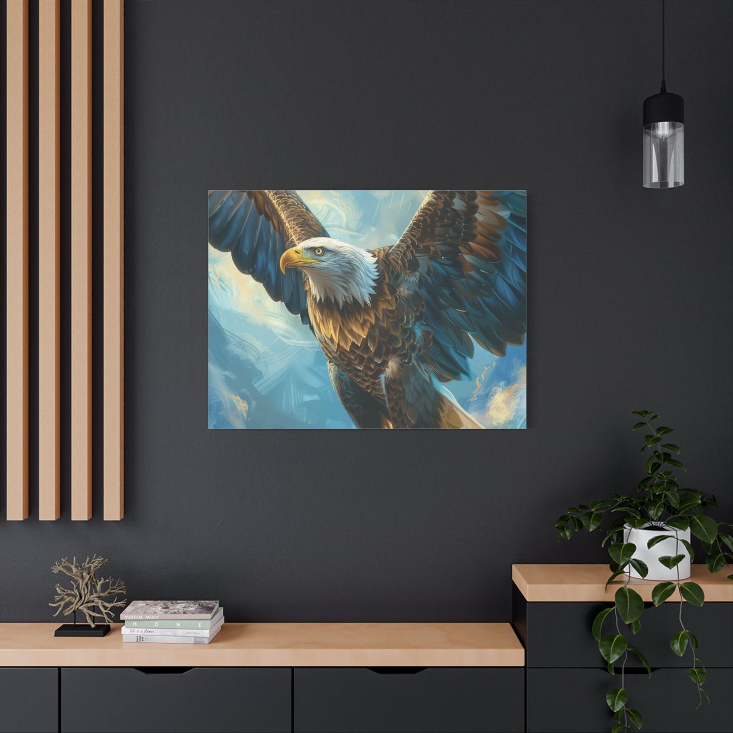 Majestic Bald Eagle Flying - Eagle Wall Art - Aestheticanvas