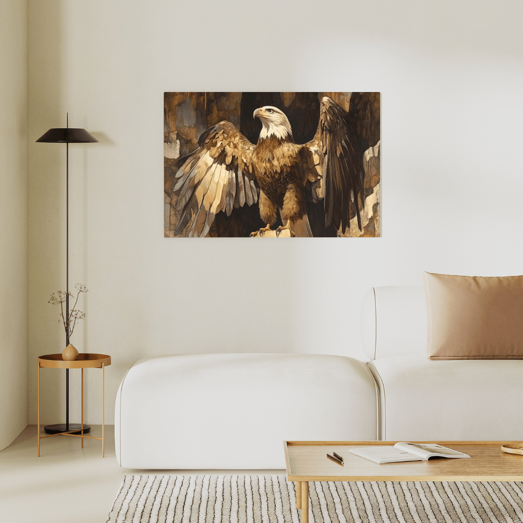 Majestic Bald Eagle on Cliff - Bird Wall Art - Aestheticanvas