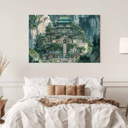 Majestic East Asian Temple - Asian Wall Art - Aestheticanvas