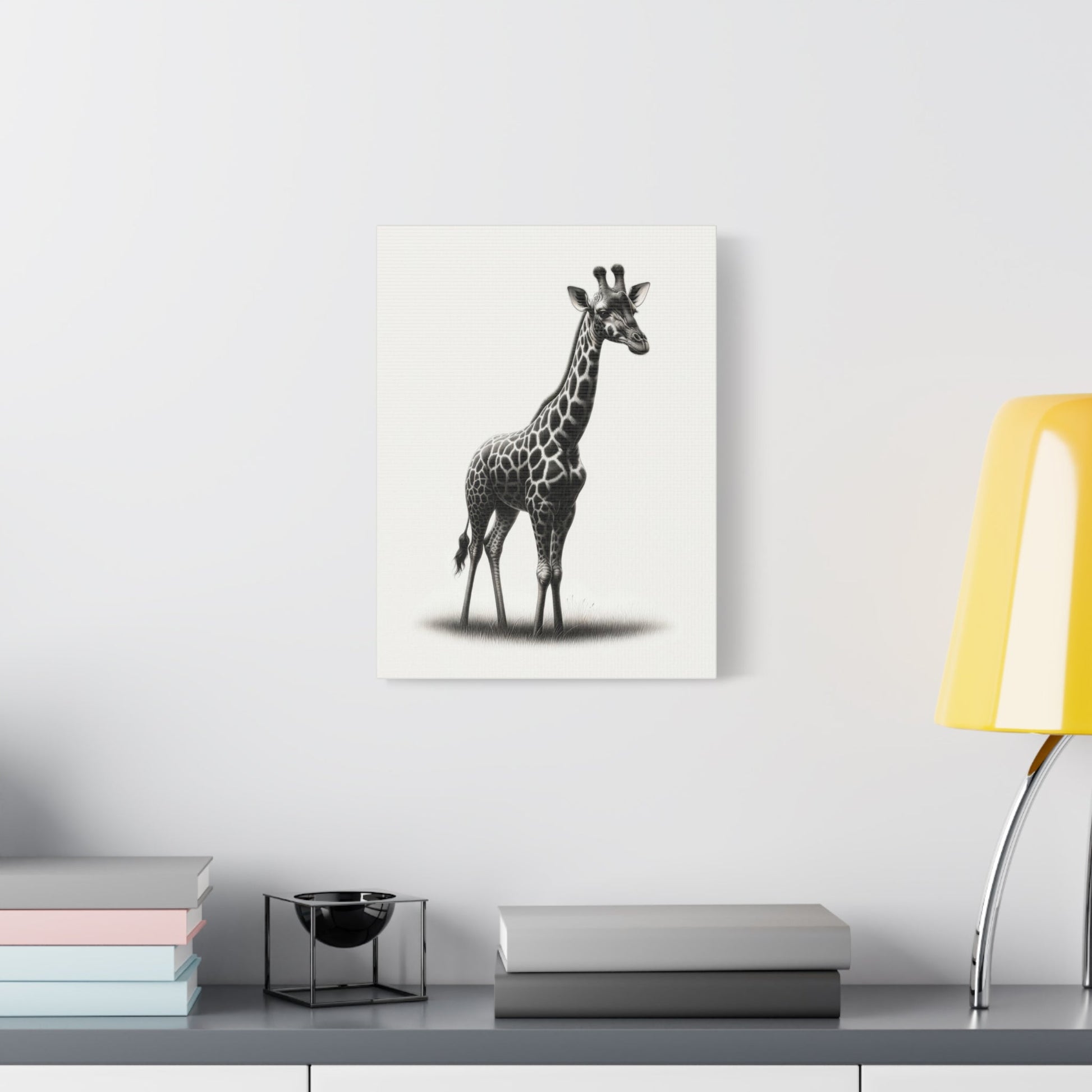 Majestic Giraffe Ink Drawing - Animal Wall Art - Aestheticanvas