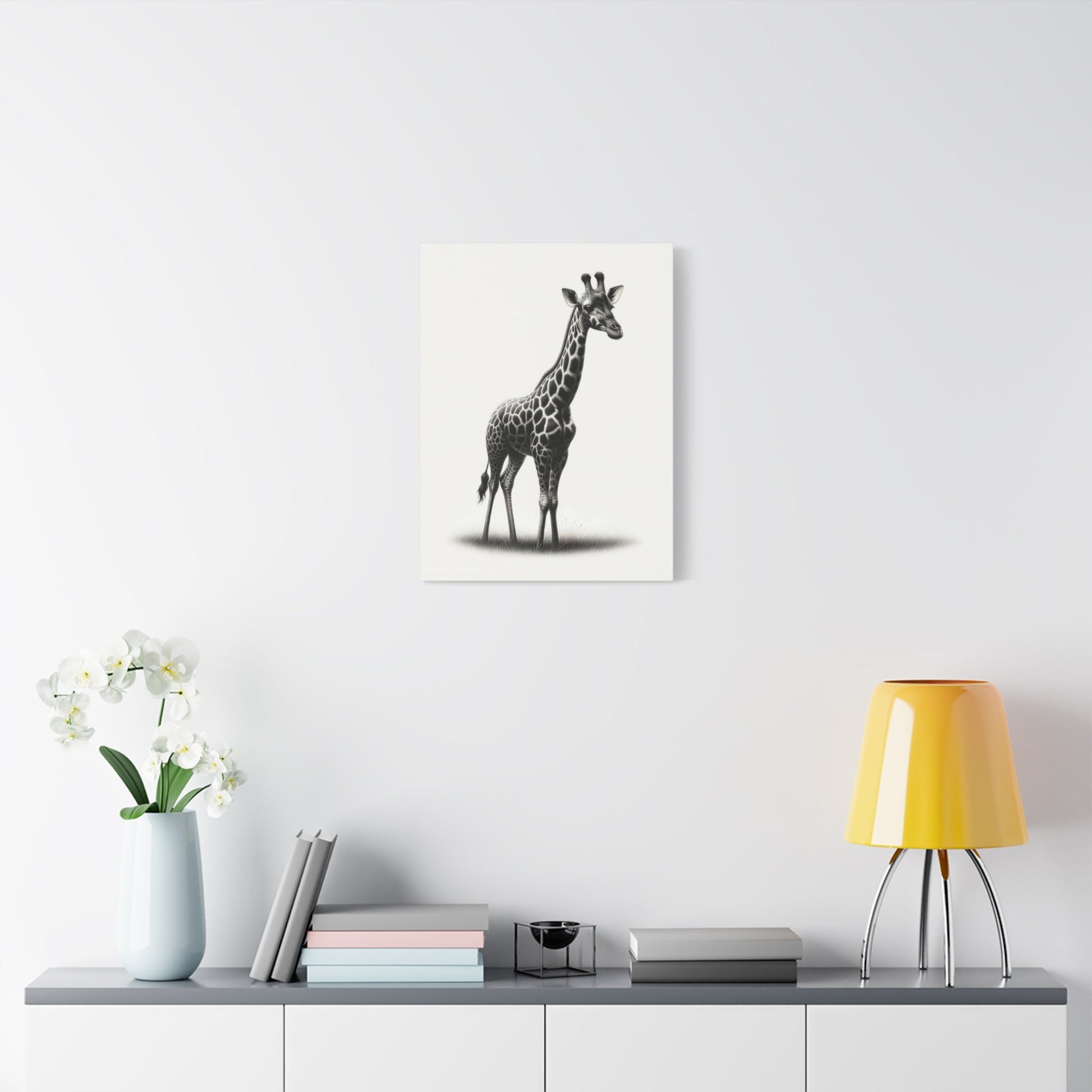 Majestic Giraffe Ink Drawing - Animal Wall Art - Aestheticanvas