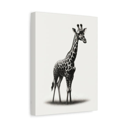 Majestic Giraffe Ink Drawing - Animal Wall Art - Aestheticanvas