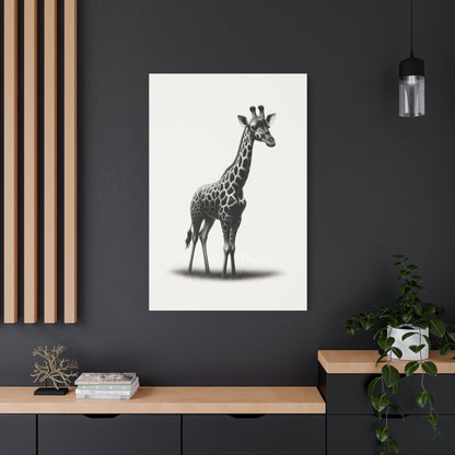 Majestic Giraffe Ink Drawing - Animal Wall Art - Aestheticanvas