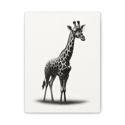 Majestic Giraffe Ink Drawing - Animal Wall Art - Aestheticanvas