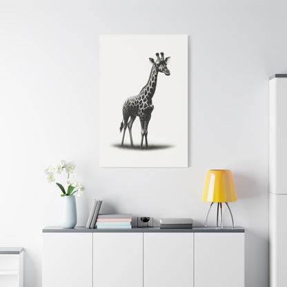 Majestic Giraffe Ink Drawing - Animal Wall Art - Aestheticanvas