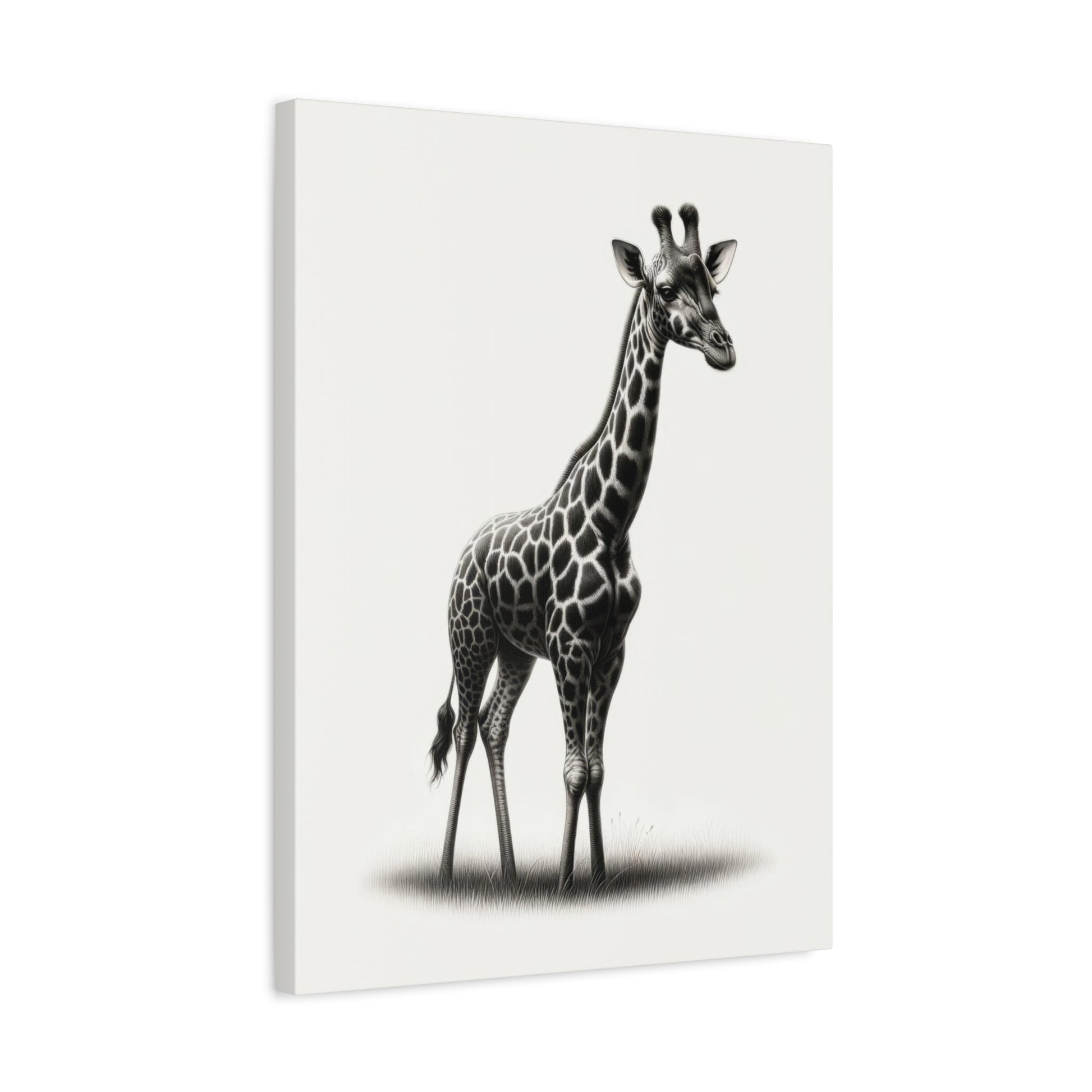 Majestic Giraffe Ink Drawing - Animal Wall Art - Aestheticanvas