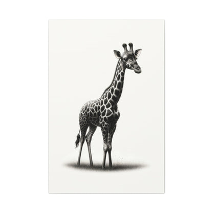 Majestic Giraffe Ink Drawing - Animal Wall Art - Aestheticanvas