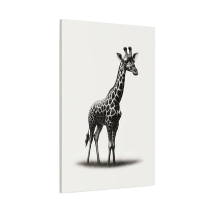 Majestic Giraffe Ink Drawing - Animal Wall Art - Aestheticanvas