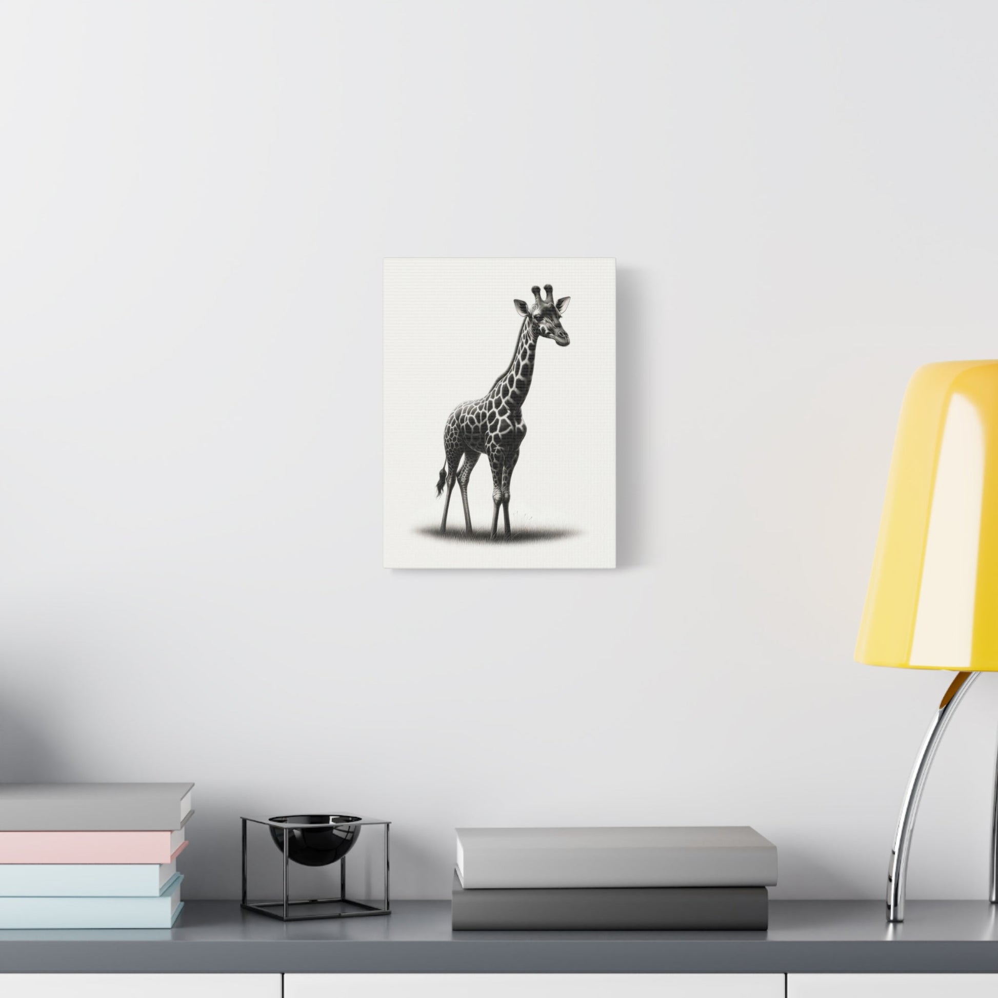 Majestic Giraffe Ink Drawing - Animal Wall Art - Aestheticanvas