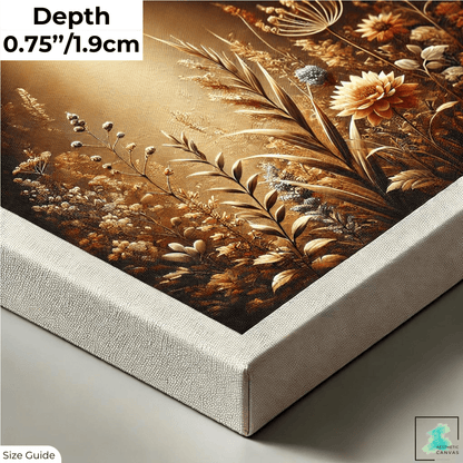 Majestic Golden Feathers - Wall Art - Aestheticanvas